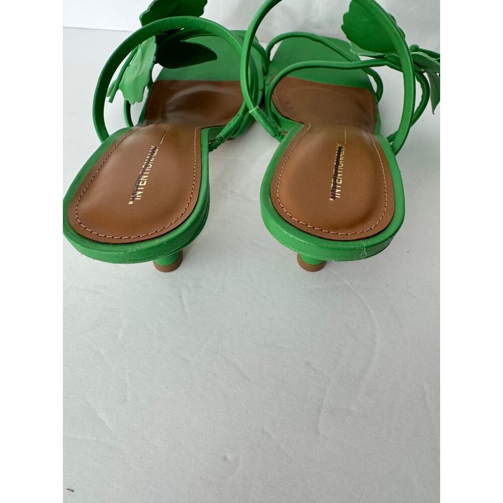 New Free People X INTENTIONALLY BLANK Iris Garden Heel in Green Size 40 US 9 - Picture 5 of 6